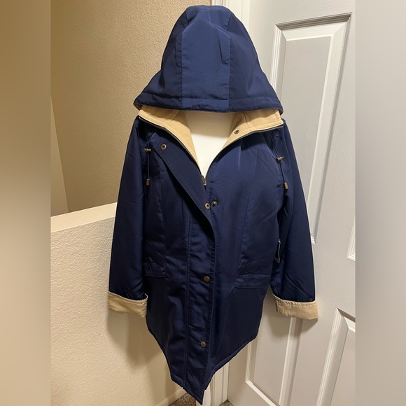 Basic edition, L, women’s blue and tan coat - Picture 3 of 7